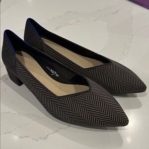 Rothy’s Women’s High Point Block Heel Shoes In Love Insoles Herringbone Size 13